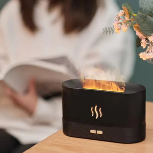 Flame Diffuser Humidifier with Waterless Auto-Off Function for Home Office Yoga Spa