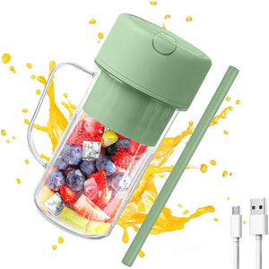 Small household juicer cup on the go ,portable electric juicer multifunctional- juice cup portable cup can crush ice 10 blades