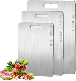 Titanium Cutting Boards - 100% Pure Titanium Cutting Boards for Kitchen- Medium