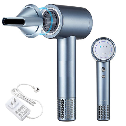 Cordless Ionic Hair Dryer with Digital Screen, 4 Mode Charging Blow Dryer with Magnetic Nozzle