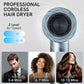 Cordless Ionic Hair Dryer with Digital Screen, 4 Mode Charging Blow Dryer with Magnetic Nozzle