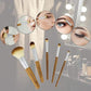 Bamboo private label professional 11-piece natural hair face makeup brushes