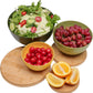 Hot Selling Eco-Friendly Bamboo Fiber White Blue Green Round Vegetable Salad Bowl Set ,Kitchen Mixing Bamboo Bowl set