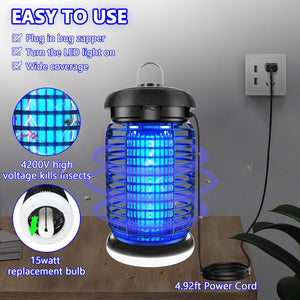 LED Light Mosquito Zapper Outdoor, Bug Zapper