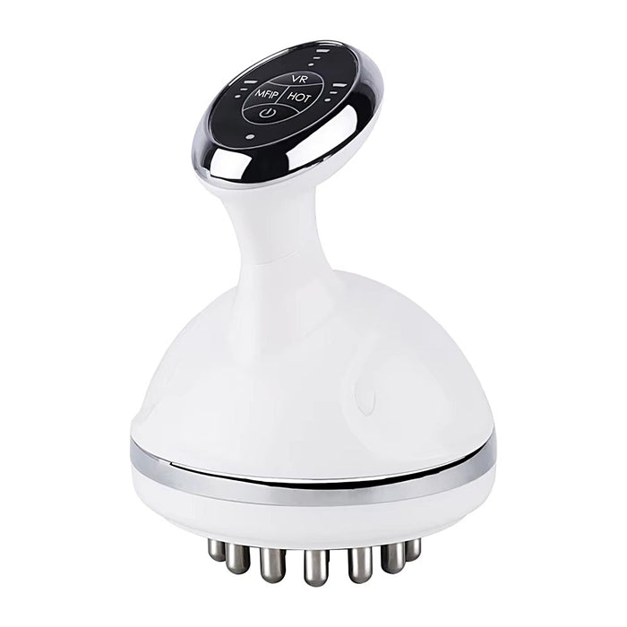 Handheld intelligent 4 in 1 EMS red light vibration heating scraping anti cellulite dredging meridian massage device