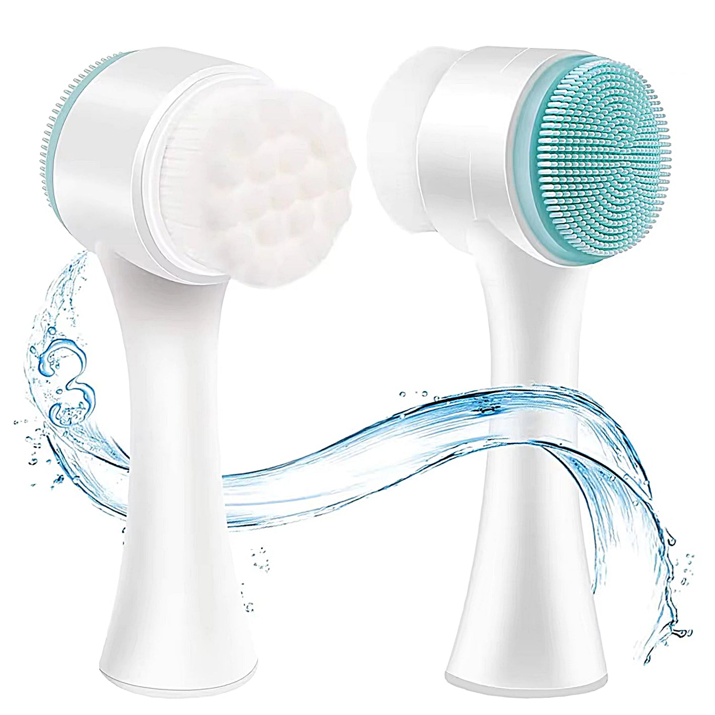 Silicone Facial Cleansing Brush Portable Silicone Beauty Washing Pad Soft double sides 2 in 1 facial cleansing brush