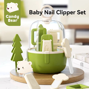 Customized Portable Manicure Set Newborn Nail Care Kit with Silicone Glass Steel & PP Safety Design Baby Supplies