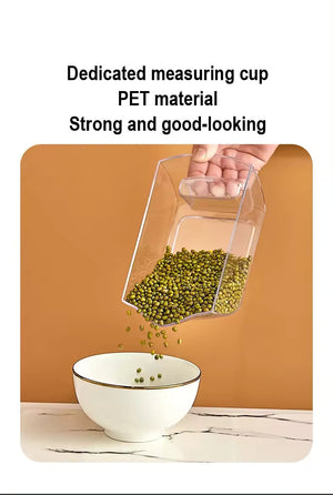 6-Grid Rotating Food Grain Cereal Dispenser Storage Box