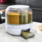 6-Grid Rotating Food Grain Cereal Dispenser Storage Box