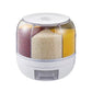 6-Grid Rotating Food Grain Cereal Dispenser Storage Box