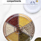 6-Grid Rotating Food Grain Cereal Dispenser Storage Box