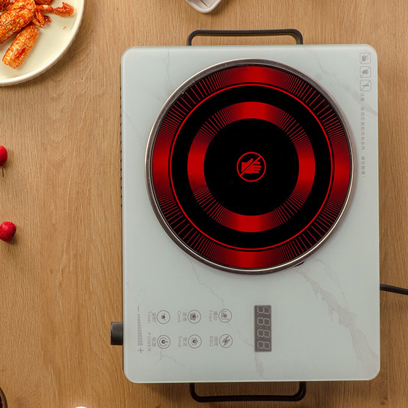 Multi-function touch screen cooking heating induction cooker